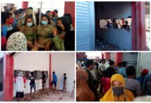 Membongkar Beberapa Bilik Yang Ditempati Pedagang Pasar Rakyat Belang. PD Pasar Mitra Telah Melanggar Aturan.